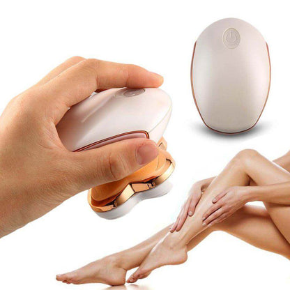 women's hair remover in hand