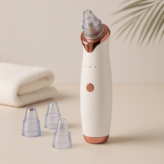 blackhead remover vacuum displayed on a neutral background